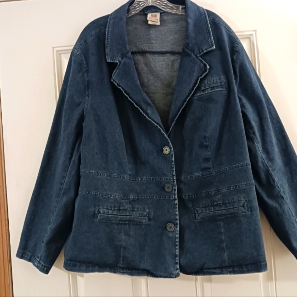 💜 Blue Jean Jacket. Women plus size with stretch. Size 22W-24W